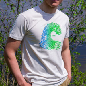 Wave tričko pro surfaře pánské z bio bavlny